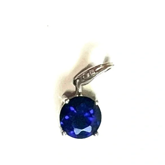 Swarovski blue crustal charm/pendant Sterling Silver - Picture 3 of 8